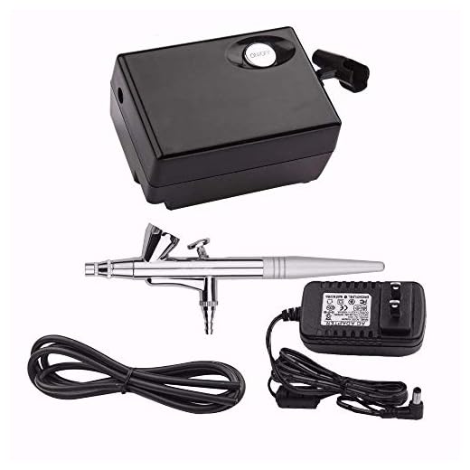 Airbrush Makeup Machine Kit with Spray Gun Air Compressor 0.4mm Needles for Beauty Cosmetic Skin Care Tattoos Manicure Body Painting