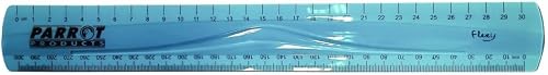 Parrot Flexible Ruler, 30 cm Length, Blue