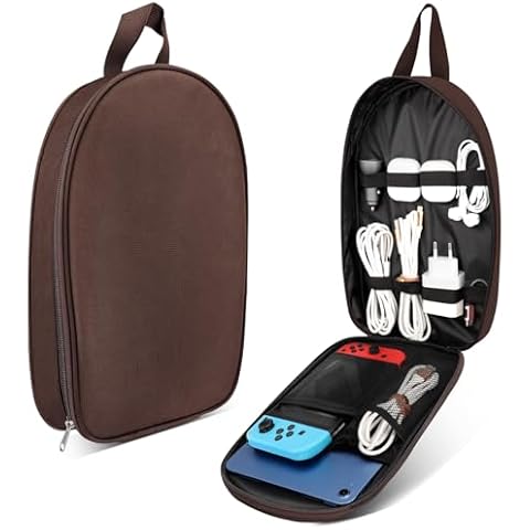 iMangoo Large Size All-in-One Carrying Case Cord Organizer Cable Tech Pouch Plane Travel Essentials Electronic Accessories Portable Bag Charger Organizer for Apple iPad Mac Mini Power Bank Earphones Cover