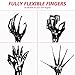 Halloween Articulated Fingers, 3D Printed Finger Extensions Fits All Finger Sizes, As Flexible as Your Own Fingers, Easy to Put on and Unload, The Best Halloween Gear (Black-Upgrade)