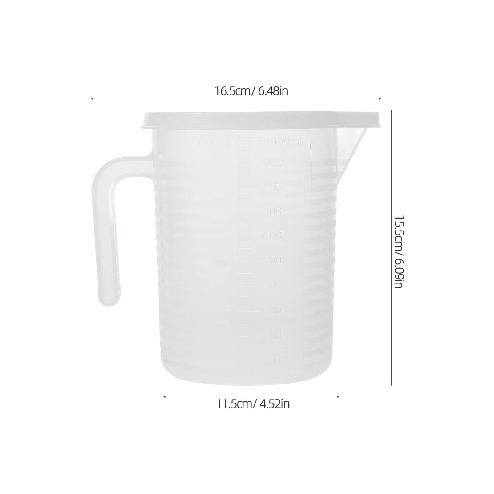 ABOOFAN 4 Pz misurino coppa dell'olio motore brocca da forno Tazza di misurazione Bicchiere per caffetteria caraffa per misurare il caffè tazza di caffè plastica bianca Riutilizzabile