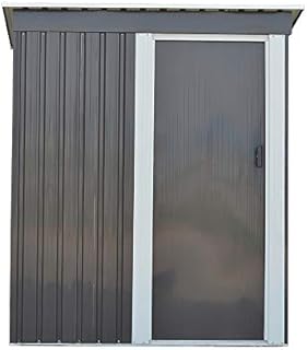 Panana Metal 3x5' Steel Sheds Outdoor Garden Tools Storage ShedNo Base (3x5')