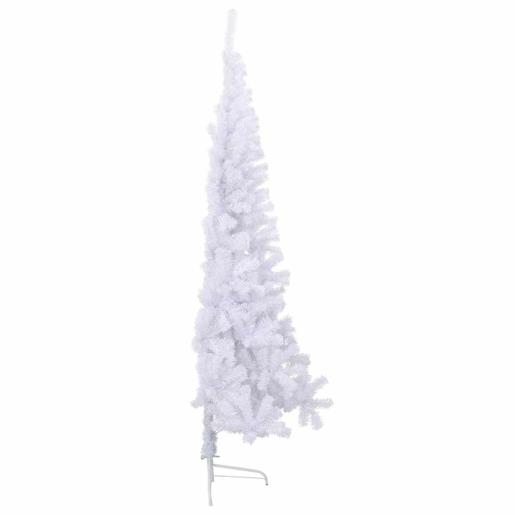 Árbol de Navidad artificial con soporte, color blanco, 210 cm, PVC