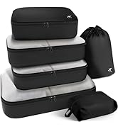 HOTOR Packing Cubes for Suitcases - 6 Pieces, Light Packing Cubes for Travel, Premium Suitcase Or...