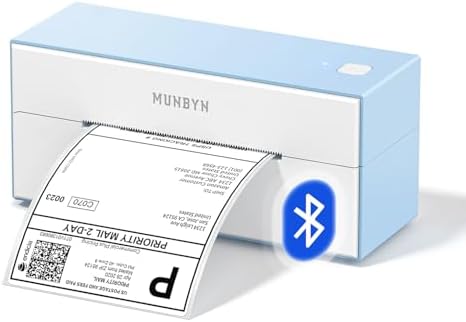 MUNBYN Impresora de Etiquetas Bluetooth, Impresora térmica 4 x 6,...