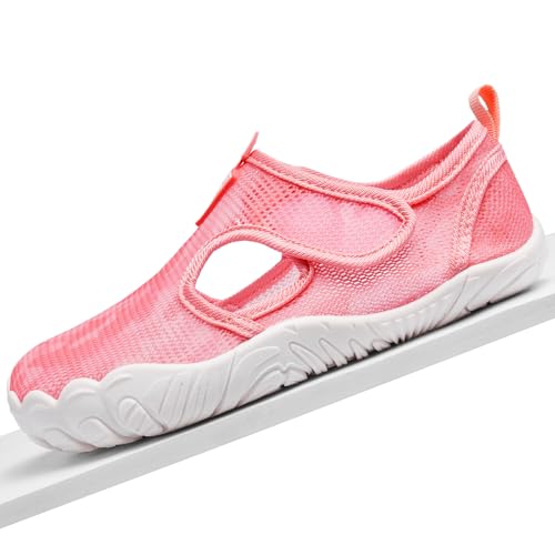 Racqua Girls Water Beach Pool Shoes Boys Swimming Aqua Outdoor Sea Kids Boat Shoe Slip-On Quick Dry Breathable Indoor Lightweight Shoes Pink 44