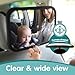 Onco Baby Car Mirror Rear Facing (2 Pack) - 100% Shatterproof & Shakeproof, Award-Winning Convex Car Mirror for Baby with 360° Rotation, Newborn Essentials (9.6 x 6.9 in)