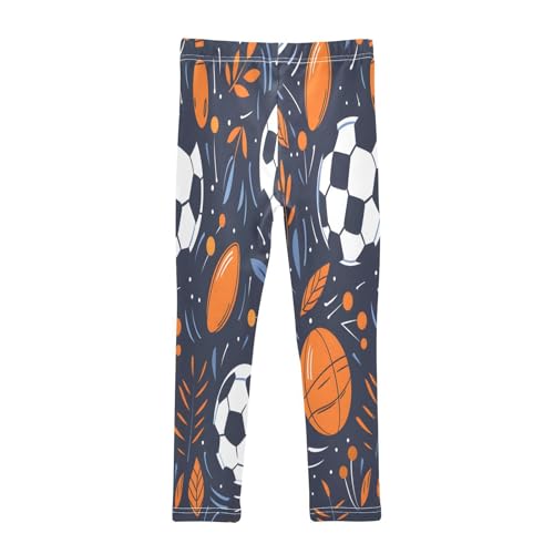 Bolaz Toddler Girls Leggings Printed Yoga Pants Leggings Football and Leaves for Kids2
