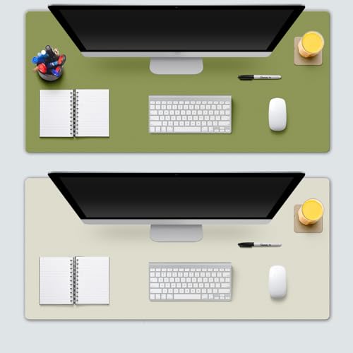 Tapis de clavier en cuir grand format imperméable pour ordinateur et jeu - 3