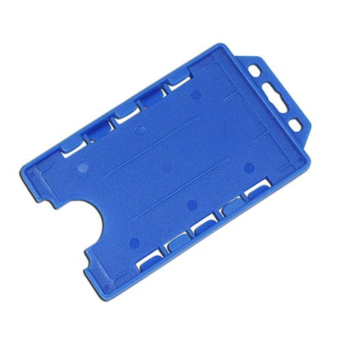 Light Blue Rigid Open Faced Double/Dual Sided Portrait ID Card Badge Pass Holder (2)