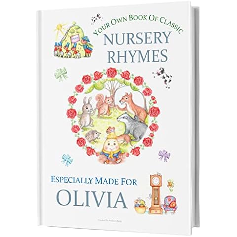 Classic Nursery Rhymes Personalised Keepsake Book for Baby and Toddler. for 1st Birthdays, Special Occasions Cover