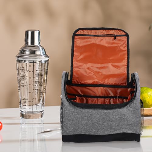 Sacoche barman compartiments rembourrés en nylon pour transporter vos accessoires de bar - 6