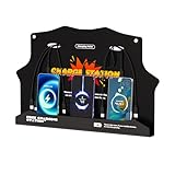 Wall Mounted Cell Phone Charging Station with 8-Port High-Speed Cables – Universal Dock for Apple, Type-C & Android Devices – Ideal for Airports, Hotels, Malls, Offices, Schools (Black)