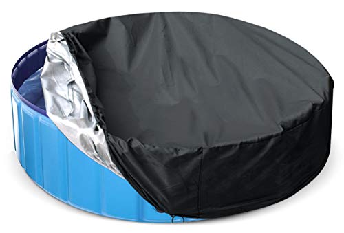 64Inch Protective Pool Cover For Foldable Kids Pet Pool Collapsible Tub, Indoor And Outdoor Dustproof/Waterproof Sunshine-Proof Round Pool Cover - 64Inch #TOP3