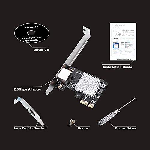 image for OKN 2.5GBase-T PCIe Network Adapter RJ45 LAN Controller up to 2500 Mbp