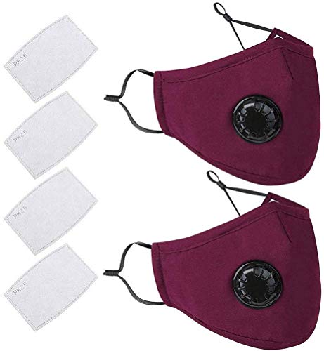 face Mouth cover-2pcs+4 (Red)