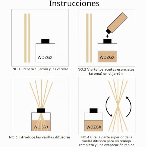 Miniatura 4 de Varillas Ambientador 40 Cm X 4 Mm 100pcs Color Madera Palos Difusores De Ratan Palos Para Ambientador Para Aceite Esencial Hogar Oficina Hotel Spa 40cm-100pcs-Madera