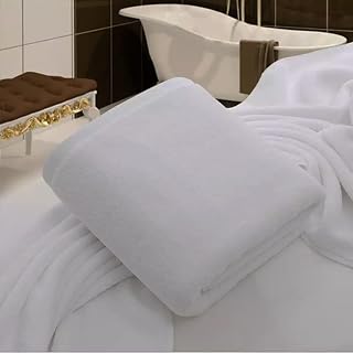 MistyMorning Bath Sheets (100x190 cm), 100% Egyptian Cotton Premium Quality 600 GSM, Super Soft & High Absorbent Towels (Single, White)