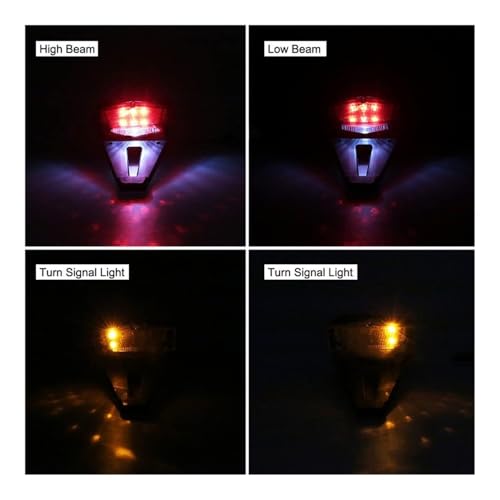 Feu stop moto universel 12 LED pour garde-boue arrière de moto tout-terrain