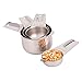 SilverOnyx Measuring Cups Stainless Steel - Premium Heavy Duty - Stackable, 4 Piece Measuring Spoons, Perfect for Cooking, in 1, 1/2, 1/4, 1/8 cup to ml - Set of 4