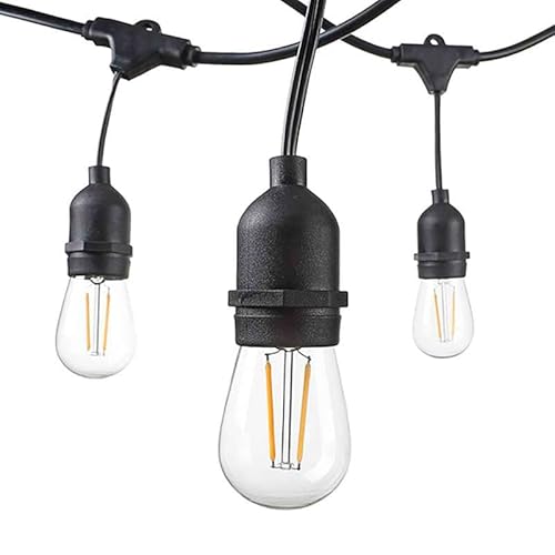 Optonica - Girlande Guinguette schwarz hängend IP65 6 m für 10 Leuchtmittel E27