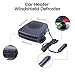 Car Heater,200W 12V Portable Fast Heating Auto Car Heater Defroster Windshield Defogger Automobile Windscreen Heater Plug in Cigarette Lighter 360 Degree Rotary (Black)