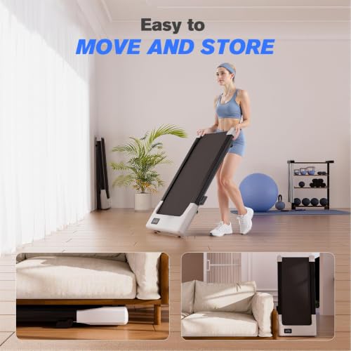 Image of 6% Incline 300 lbs Walking Pad Under Desk Treadmill | Quiet portable mini treadmill for home office with app & remote control. 100% pre-assembled and slim space-saving design.