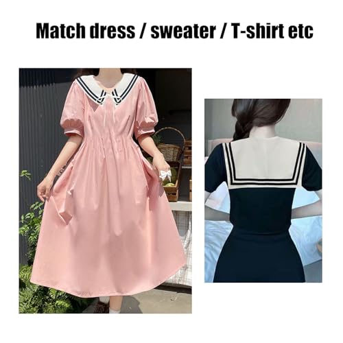 Fake Sailor Collars for Women Detachable Sailor Collar with Shirt Girls Fashion False Collars Fit Women Top2