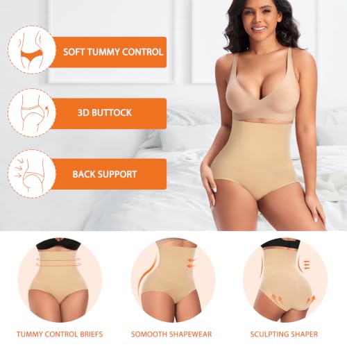 Image of Tummy Control Shapewear Panties for Women High Waisted Body Shaper Briefs