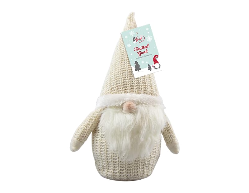 ACL storesChristmas Gonk | Christmas Gonks | Christmas Gnome | Gonk Christmas Decorations | Xmas Table Decorations | Home Desktop Decoration | Kids, Men, Women, Stocking Fillers (Cream Knitted Gonk)