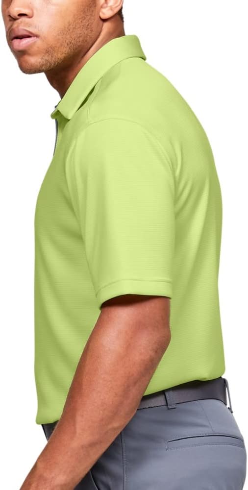 Under Armour Men's Tech Golf Polo 4X-Large Neo Yellow (730)/Pitch Gray