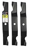 Maxpower 561546B 3 Heavy-Duty Blades for Many 50 in. Cut MTD, Cub Cadet, Troy-Bilt Mowers Replaces...