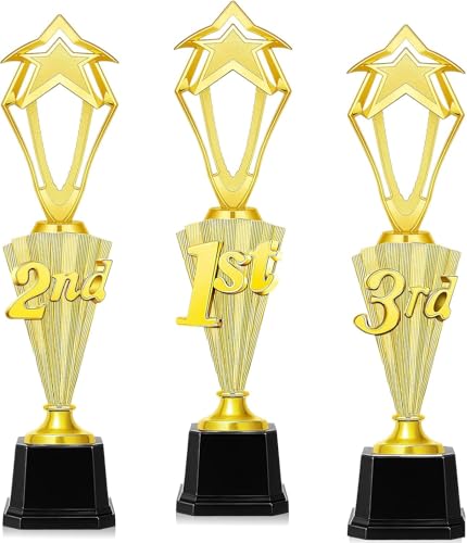 Trophées 1re 2e 3e place MALLOOM en plastique pour tournois et compétitions