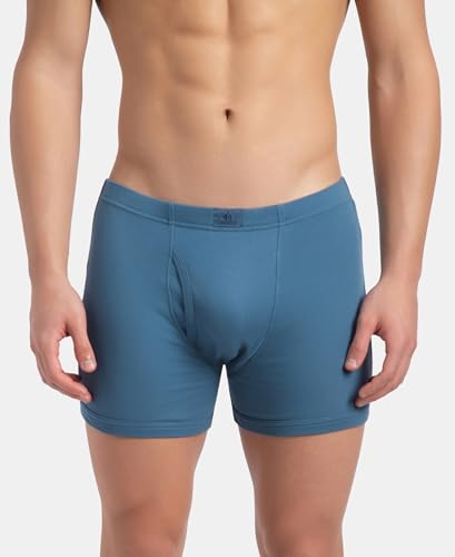 Image of Jockey 8008 Men Super Combed Cotton Rib Solid Boxer Brief with Ultrasoft and Durable Waistband Pack of 2