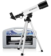 Aomekie Teleskop Kinder mit Koffer Fernrohr Teleskop Astronomie Stativ 90X Vergrößerung Geschenke...