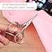2 Pack Eyebrow Scissors for Women Small Sharp Beauty Trimmer Scissors Set with Protective Cover for Hair Cutting Beard Eyebrow Nose Facial Hair | Sewing Trimming Scissor for Embroidery Thread