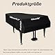 Cutfouwe Klavier flügel Abdeckung，Flügel Klavier Abdeckung-Kunstleder Klavier staubschutz-Schwarze Grand Piano Cover-Abdeckung-Wasserdicht-staubdicht,Schwarz,180cm