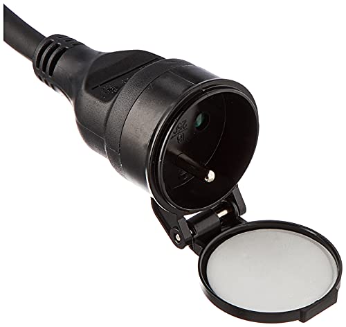 Electraline – Profi-Verlängerungskabel, Wasserdichte IP44, schwarz, 200121