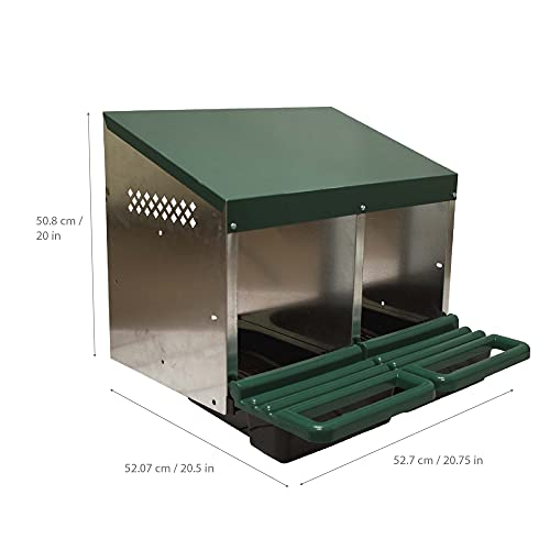 Homestead Essentials Caixa de encaixe com 2 compartimentos para galinhas | Caixa de encaixe resisten