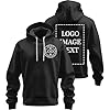 Custom hoodie for Women Men,Customized hoodies Personalized Sweatshirts Unisex With Logo Text Photo Winter,Black hoodie Medium