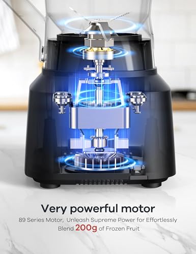 Image of Ganiza Smoothie Blender, 1800W Peak Power Professional Countertop Blenders for Kitchen, 64oz Large Capacity Juice Pitcher with CentriFlow Ribs Patent, High-Speed Smoothie Maker for Ice & Frozen Fruit