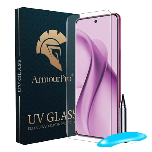 Image of ArmourPro UV Glue Tempered Glass for Vivo V60e / Vivo V60 - Curved Screen Protector, Edge-to-Edge Coverage, 9H Anti Scratch, HD Clarity, Smooth Touch