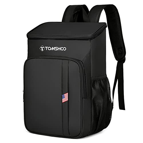 Tomshoo Cooler Backpack 33 Cans, Lightweight Backpack Coolers Insulated Leak Proof Portable Lightweight Soft Cooler Bag Camping Ice Chest Backpack Hiking, Beach (Black) #TOP21