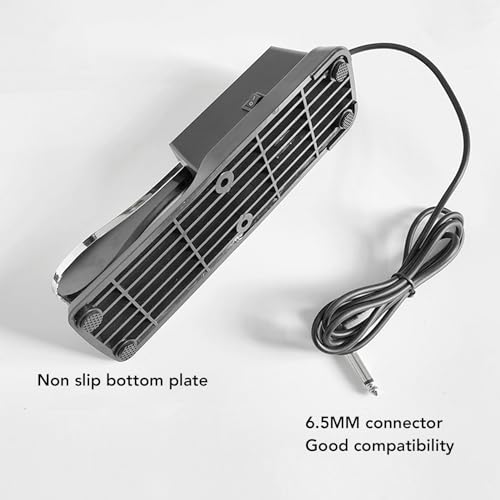 CHICIRIS Pédale de sustain universelle avec action de style piano pour claviers midi et plus, plaque inférieure antidérapante en métal durable, 6,5 mm – vue 5