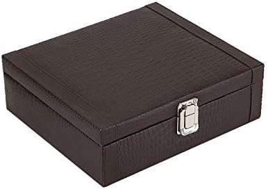 THE RUNNERPU Leather Designer Brown Watch Box For 8 Watches