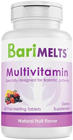 BariMelts Multivitamin, Dissolvable Bariatric Vitamins, Natural Fruit Flavor, 60 Fast Melting Tablets