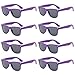 Neon Colors Party Favor Supplies Unisex Sunglasses Pack of 8 (Purple)