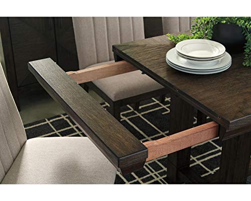 Signature Design By Ashley Dellbeck Casual Rectangular Dining Extension Table, Seats Up To 8, Dark Brown #TOP7
