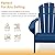 IVY&LANE Folding-Adirondack-Chairs-Set-of-2 | HDPE Plastic | Outdoor Fire Pit Chair with Cup Holder | Blue | Poly | Weather Resistant | for Patio Deck Poolside Garden Beach