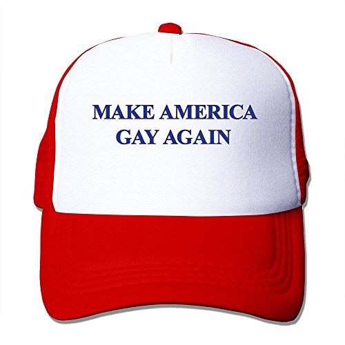 Hittings Make America Gay Again Mesh Baseball Caps Ash Red
